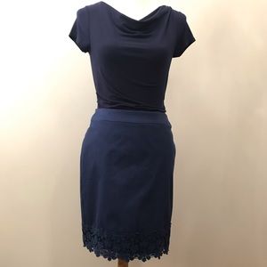 NWT Ann Taylor Pencil Skirt with Lace Hem